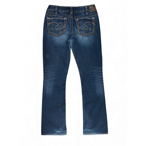 Silver Jeans Aiko Bootcut Jeans Womens 30x33 Blue Stretch Denim Low Rise - Picture 2 of 11